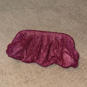 Pink Rhinestone Clutch Sparkly Purse
